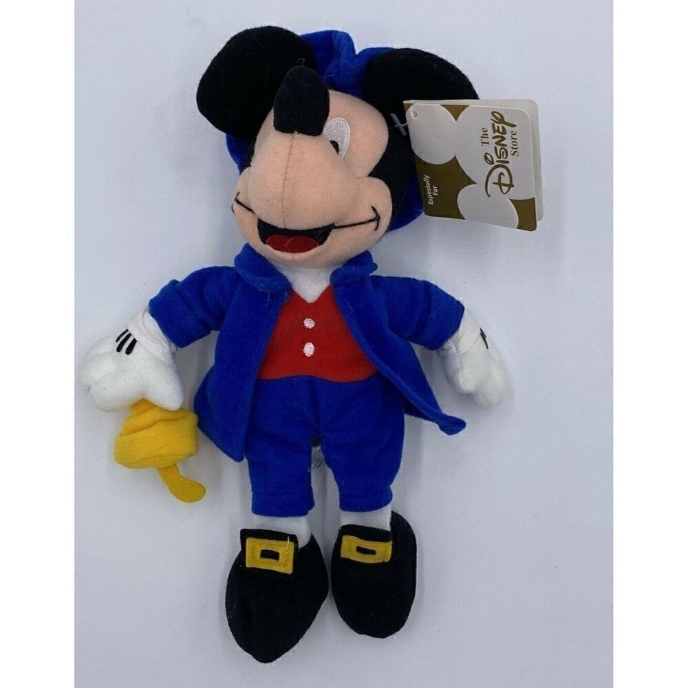 Disney Store Paul Revere Mickey Mouse Bean Bag Plush